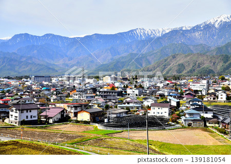 View of the area around Shinano-Ōmachi Station from the northeast (Ōmachi City, Nagano Prefecture) [2026.4] 139181054