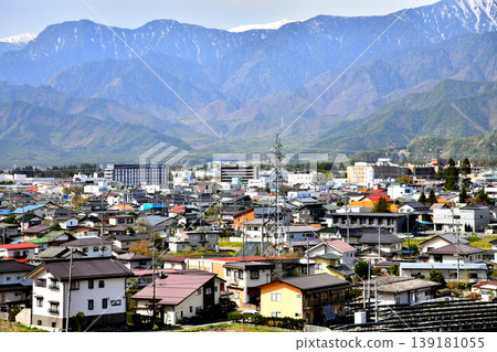View of the area around Shinano-Ōmachi Station from the northeast (Ōmachi City, Nagano Prefecture) [2026.4] 139181055