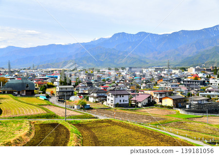 View of the area around Shinano-Ōmachi Station from the northeast (Ōmachi City, Nagano Prefecture) [2026.4] 139181056