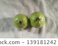 Two Fresh Guava Fruits on White Background  139181242