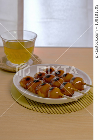 Mitarashi dango, a classic Japanese sweet. 139181305