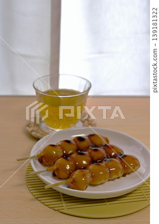 Mitarashi dango, a classic Japanese sweet. Mitarashi dango, a classic Japanese sweet. 139181322