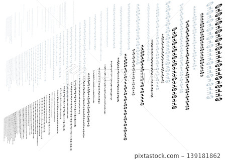 Binary Code Pattern of Ones and Zeros Displayed Matrix Digital Art with binary computer code. Binary Code Pattern of Ones and Zeros Displayed Matrix Digital Art with binary computer code. 139181862