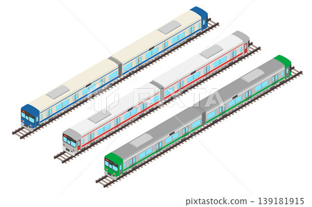 等距插圖：火車模型 139181915