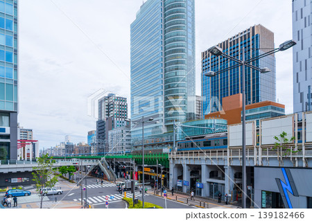 Tokyo, Akihabara Station, Electric Town Exit ticket gate, station front view. Tokyo, Akihabara Station, Electric Town Exit ticket gate, station front view. 139182466