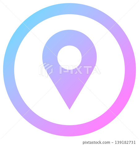 地圖圖標,圓形,彩虹色,霓虹色,漸變色,透明,向量素材。 地圖圖標,圓形,彩虹色,霓虹色,漸變色,透明,向量素材。 139182731