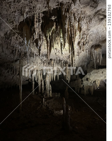 Geologic Stalactite in Cave. Prometheus Cave in Georgia 139182768