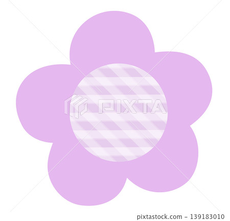 Pastel purple flower with checked pattern for floral print, spring, summer, nature, garden, plant, tree, blossom, blooming, fabric print, sticker, picnic, park, house yard, environment, patch, brooch Pastel purple flower with checked pattern for floral print, spring, summer, nature, garden, plant, tree, blossom, blooming, fabric print, sticker, picnic, park, house yard, environment, patch, brooch 139183010