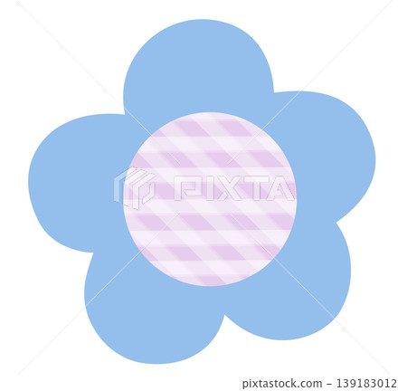 Pastel blue flower with checked pattern for floral print, spring, summer, nature, garden, plant, tree, blossom, blooming, fabric print, sticker, picnic, park, house yard, environment, patch, brooch Pastel blue flower with checked pattern for floral print, spring, summer, nature, garden, plant, tree, blossom, blooming, fabric print, sticker, picnic, park, house yard, environment, patch, brooch 139183012
