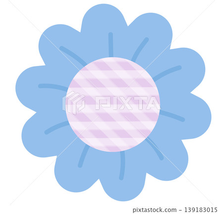Pastel blue flower with checked pattern for floral print, spring, summer, nature, garden, plant, tree, blossom, blooming, fabric print, sticker, picnic, park, house yard, environment, patch, brooch Pastel blue flower with checked pattern for floral print, spring, summer, nature, garden, plant, tree, blossom, blooming, fabric print, sticker, picnic, park, house yard, environment, patch, brooch 139183015