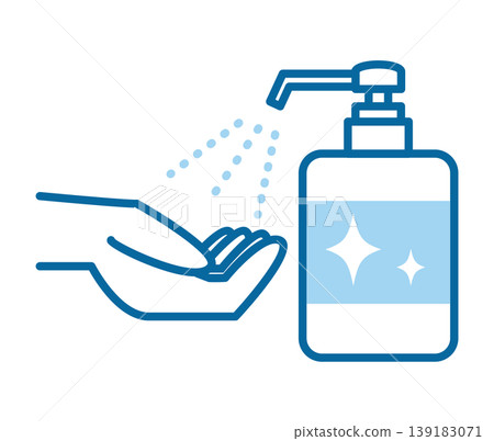 Illustration of disinfection spray Illustration of disinfection spray 139183071