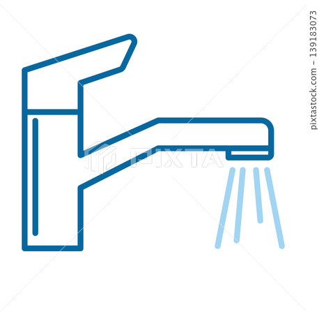 Illustration of a water faucet Illustration of a water faucet 139183073