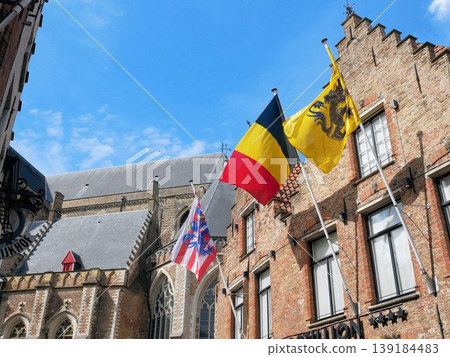 Bruges, Belgium - Streetscape around the Cathedral of Our Saviour Bruges, Belgium - Streetscape around the Cathedral of Our Saviour 139184483