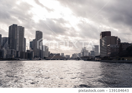 Tokyo as seen from a sightseeing boat Tokyo as seen from a sightseeing boat 139184643