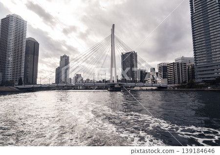 Tokyo as seen from a sightseeing boat Tokyo as seen from a sightseeing boat 139184646