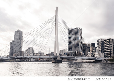 Tokyo as seen from a sightseeing boat Tokyo as seen from a sightseeing boat 139184647