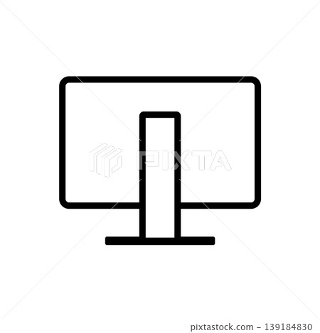 Monitor back icon - simple and easy-to-use digital design Monitor back icon - simple and easy-to-use digital design 139184830