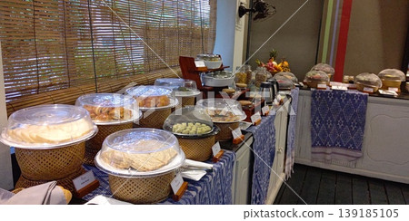 A scene from the breakfast buffet A scene from the breakfast buffet 139185105