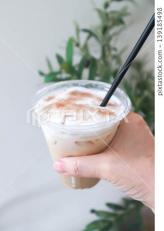 iced coffee or iced cappuccino coffee 139185498