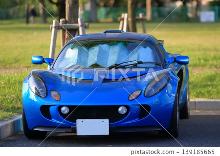 blue sports car 139185665