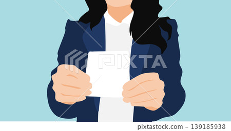 商務女性交換名片的插圖 商務女性交換名片的插圖 139185938