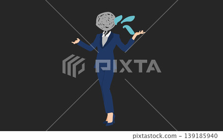 一位女性在工作上遇到麻煩的插圖 一位女性在工作上遇到麻煩的插圖 139185940