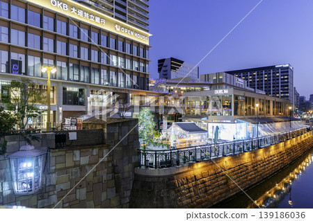 名古屋市夜景,愛知縣名古屋市堀川納屋橋 名古屋市夜景,愛知縣名古屋市堀川納屋橋 139186036