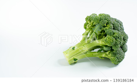 Broccoli placed against a white background 139186184