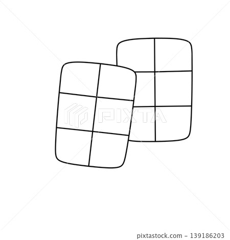 Simple line drawing shows two overlapping grids 139186203