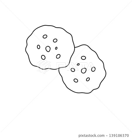 Simple outline of two connected cells Simple outline of two connected cells 139186370
