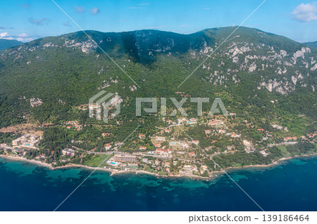 Aerial view of Corfu island, Greece. Aerial view of Corfu island, Greece. 139186464
