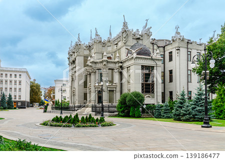 House with Chimaeras or Horodecki House - Art Nouveau building - Kiev, Ukrain House with Chimaeras or Horodecki House - Art Nouveau building - Kiev, Ukrain 139186477