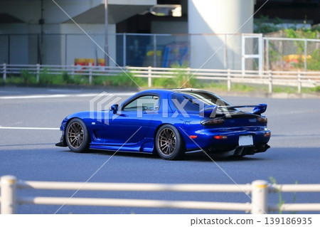 Blue Japanese sports car Blue Japanese sports car 139186935