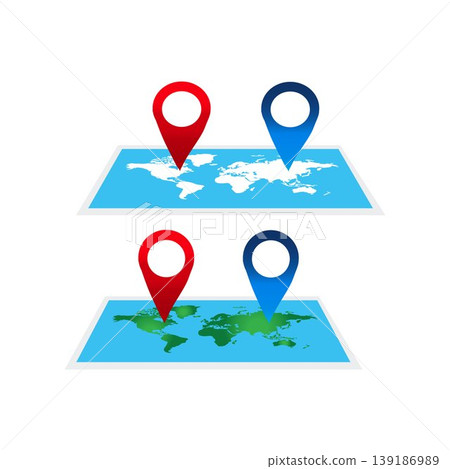 map pointer pin navigation Worldwide global map background with location pointer free vector illustration map pointer pin navigation Worldwide global map background with location pointer free vector illustration 139186989