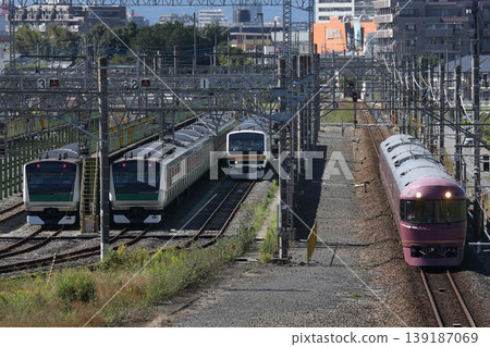 485號「Utage」列車駛過川越車輛段 139187069