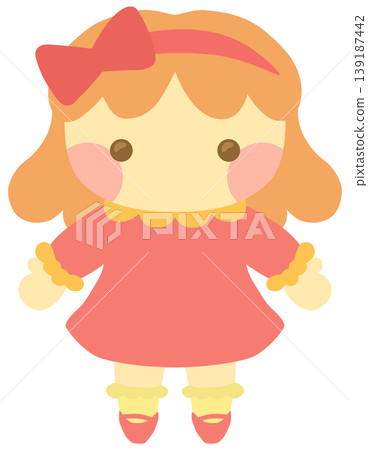 Illustration of a girl doll (vector material) Illustration of a girl doll (vector material) 139187442