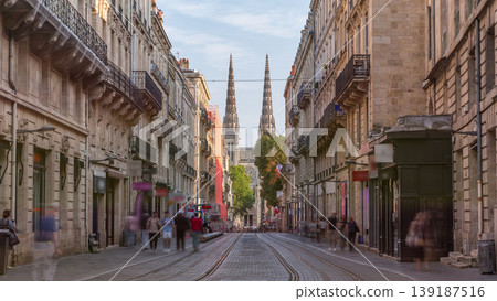 Timelapse of Bordeaux Cathedral or Cathedrale Saint Andre from Vital Carles street Timelapse of Bordeaux Cathedral or Cathedrale Saint Andre from Vital Carles street 139187516