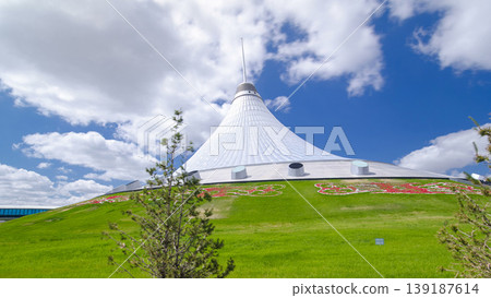 Khan Shatyr timelapse hyperlapse in Astana, Kazakhstan. Residents of the city are walking and resting. Khan Shatyr timelapse hyperlapse in Astana, Kazakhstan. Residents of the city are walking and resting. 139187614