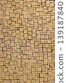 Beige stone pavement texture background, geometric pattern 139187840