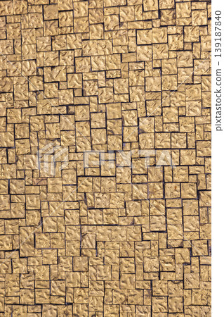 Beige stone pavement texture background, geometric pattern 139187840