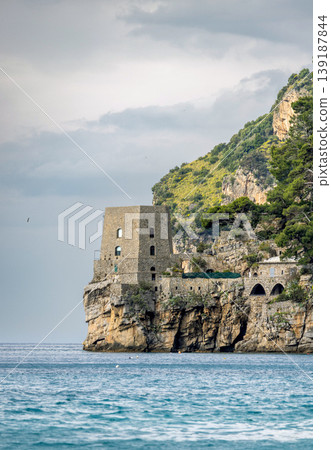 Ancient Torre di Clavel (Clavel Tower) on a Cliff in Positano, Italy Ancient Torre di Clavel (Clavel Tower) on a Cliff in Positano, Italy 139187844