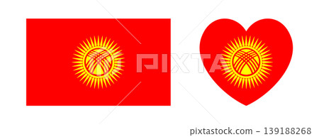 Flag of Kyrgyz rectangular, heart badge, button set. National heart, rectangle Flag of Kyrgyz sticker, banner. Kyrgyzstan republic flag icon, background template. Kyrgyzstan flag symbol. Flag of Kyrgyz rectangular, heart badge, button set. National heart, rectangle Flag of Kyrgyz sticker, banner. Kyrgyzstan republic flag icon, background template. Kyrgyzstan flag symbol. 139188268