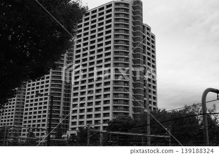Monochrome building background (Registered April 2026) 139188324