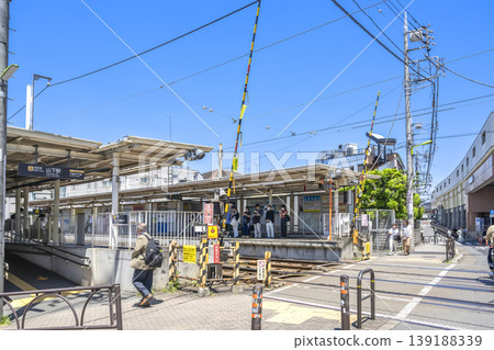 Urban landscape of Setagaya Ward, Tokyo: Yamashita Station Urban landscape of Setagaya Ward, Tokyo: Yamashita Station 139188339
