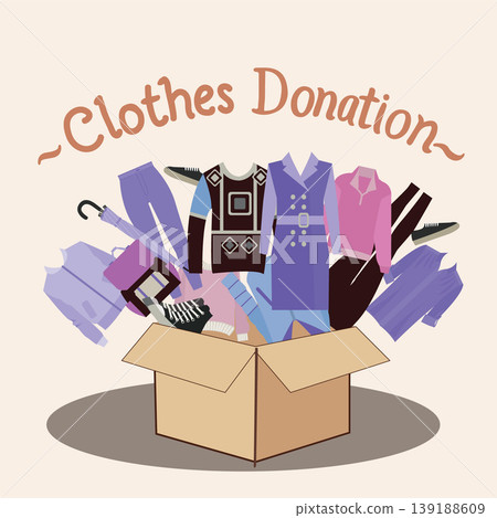 The box  donation clothes for recycle. 139188609