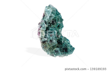 Green Fluorite Crystal Formation with Clear Geometric Shapes 139189193