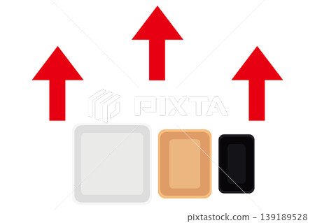 Conceptual illustration illustrating rising packaging prices, including the increase in food tray costs. Conceptual illustration illustrating rising packaging prices, including the increase in food tray costs. 139189528