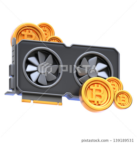 VGA Mining Glossy 3D Crypto Icon for UI Dashboard, SaaS Landing Page, Web3 Presentation VGA Mining Glossy 3D Crypto Icon for UI Dashboard, SaaS Landing Page, Web3 Presentation 139189531