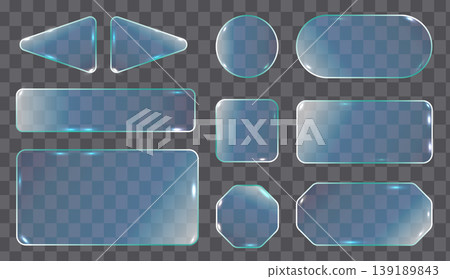 Glossy, rounded glass buttons and shapes for app or website design Glossy, rounded glass buttons and shapes for app or website design 139189843