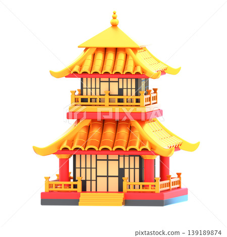 Cute 3D Chinese Pagoda Icon, Glossy Traditional Architecture Illustration for UI Design, Mobile App, Website and Lunar New Year Promotion Cute 3D Chinese Pagoda Icon, Glossy Traditional Architecture Illustration for UI Design, Mobile App, Website and Lunar New Year Promotion 139189874